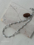 Baroque Pearl & Silver Bead Necklace