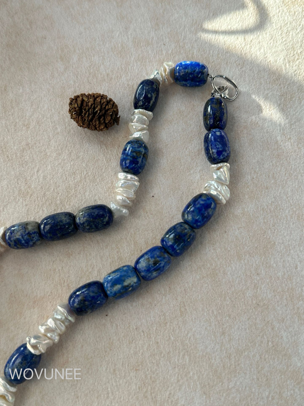 Midnight Blue Baroque Pearl Necklace