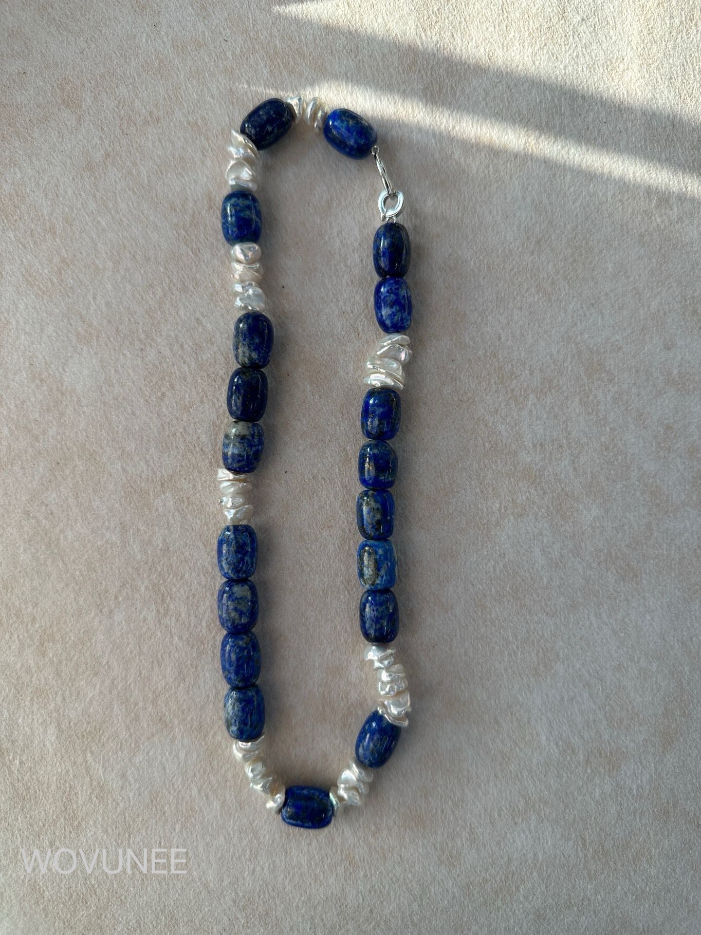 Midnight Blue Baroque Pearl Necklace