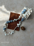 Ocean Breeze Baroque Pearl & Blue Stone Necklace