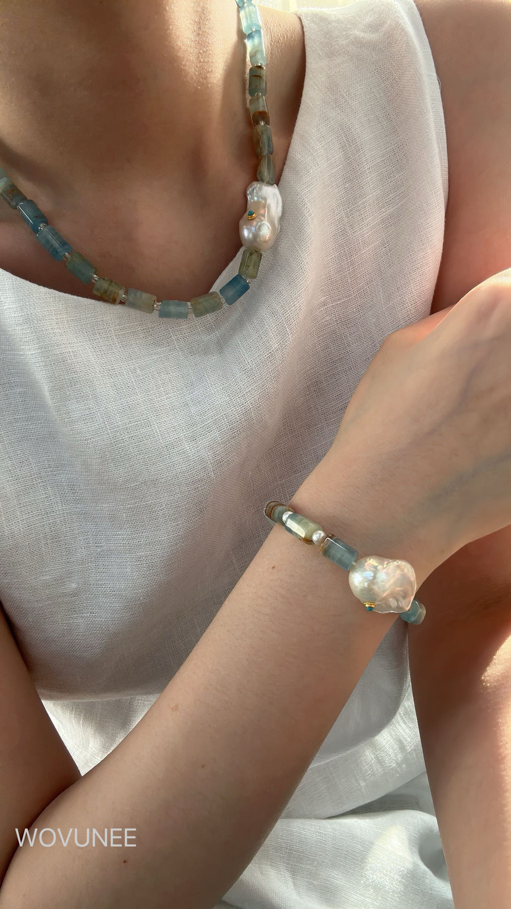 Sea Mist Baroque Pearl Necklace