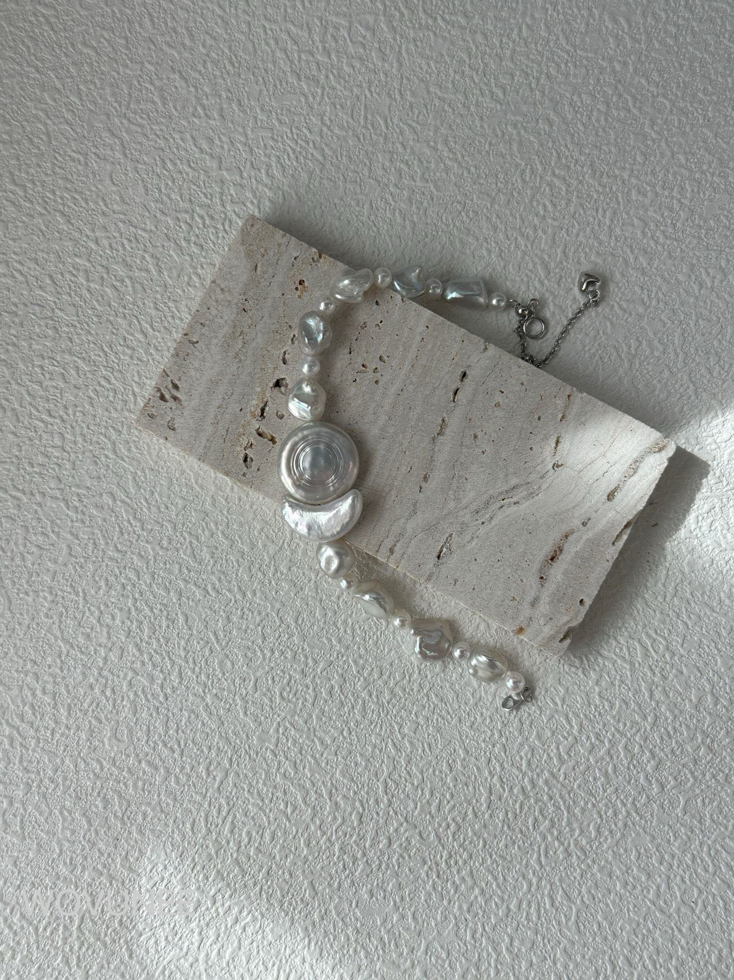Statement Baroque Pearl Bracelet with Centerpiece