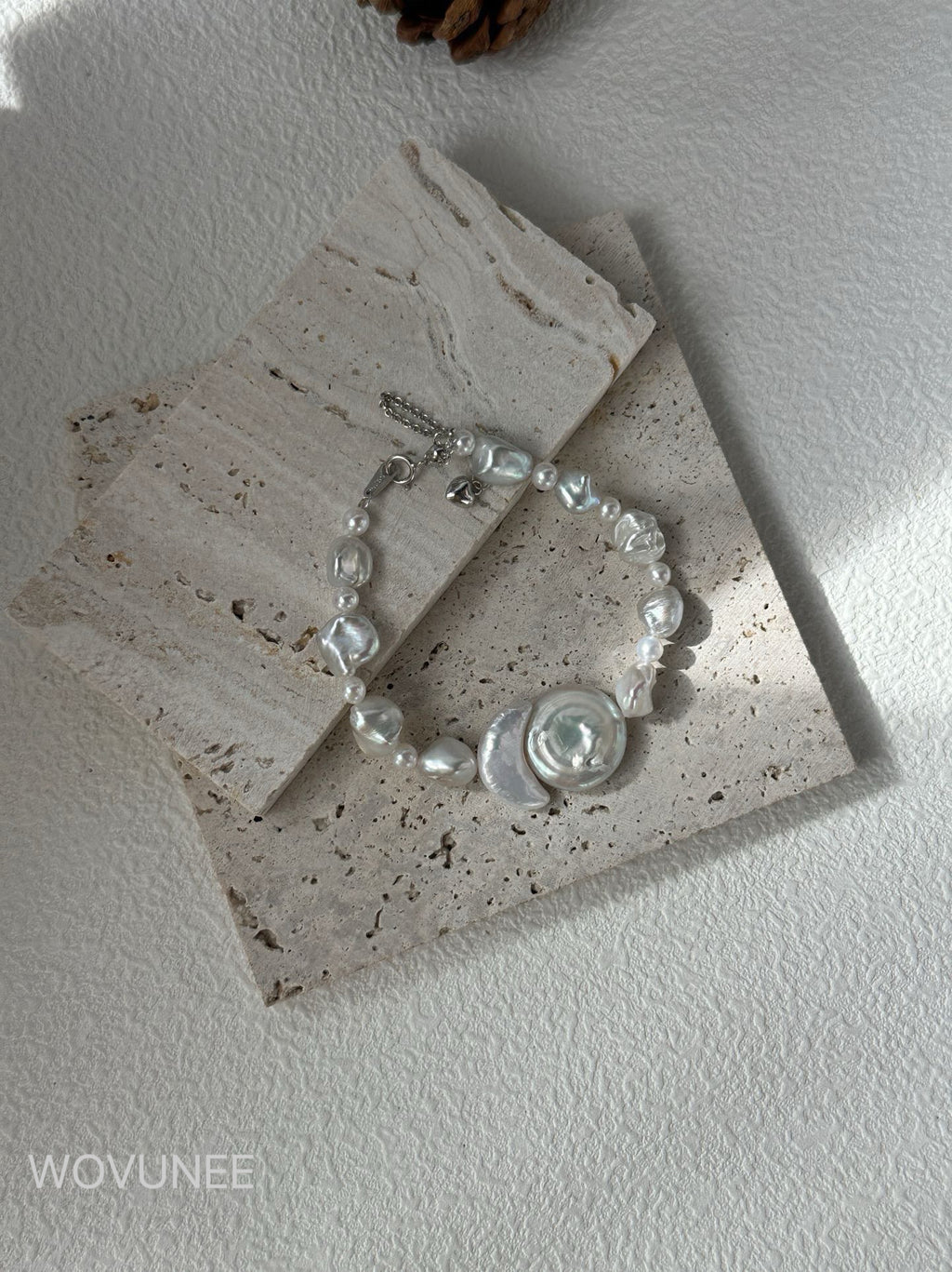 Statement Baroque Pearl Bracelet with Centerpiece