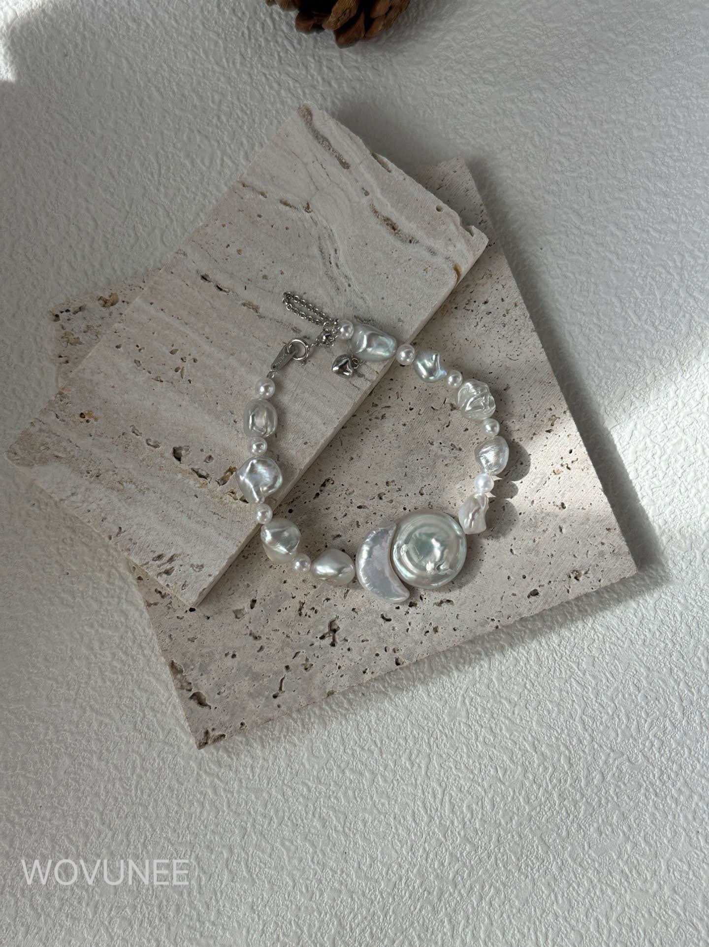 Statement Baroque Pearl Bracelet with Centerpiece