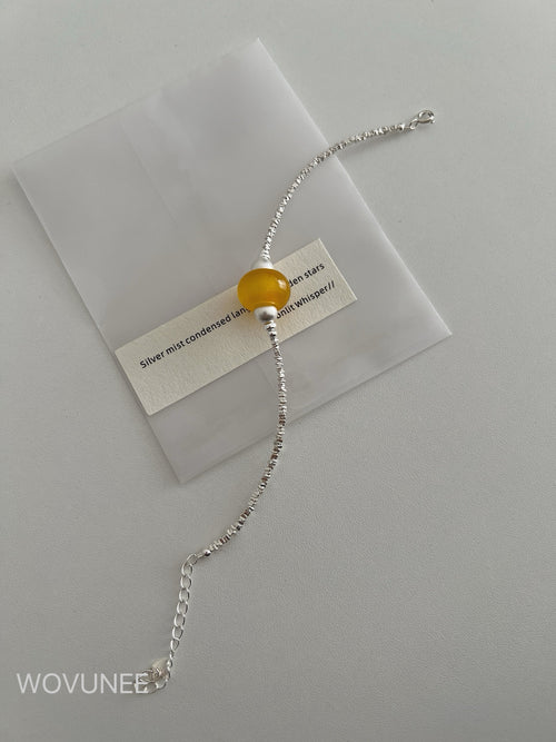Amber Drift Silver Bracelet